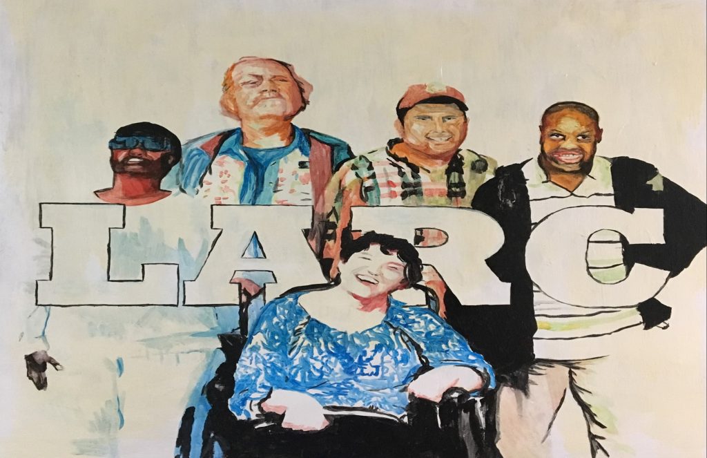 painting of larc family